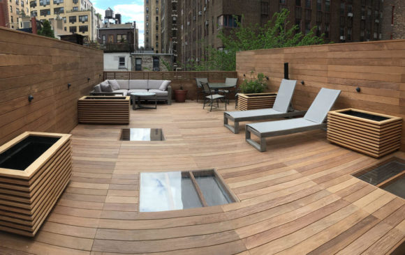 Upper West Side Roof Deck with Skylight Walkovers