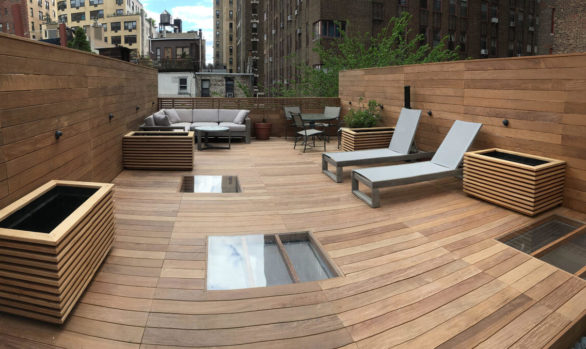 Upper West Side Roof Deck with Skylight Walkovers