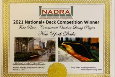 Won 1st Place in the NADRA Commercial Outdoor Living Project