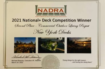 Won 2nd Place in the NADRA Commercial Outdoor Living Project